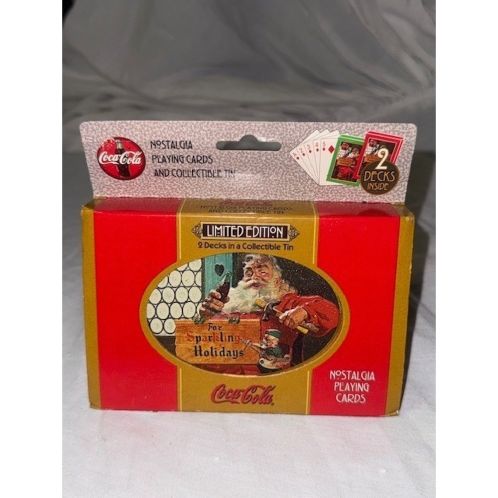 Coca-Cola Nostalgia Playing Cards Limited Edition 2‎ Decks Collectible Tin
